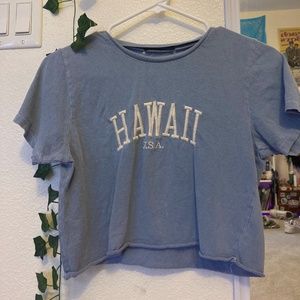 blue hawaii crop top